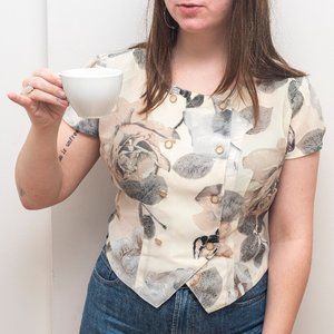VINTAGE DOUBLE BREASTED BLOUSE